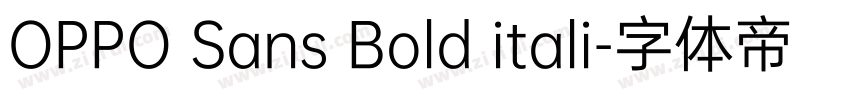 OPPO Sans Bold itali字体转换